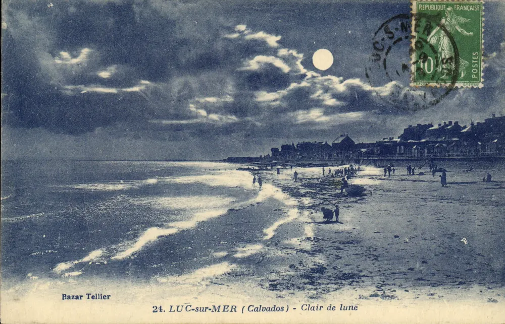 LUC-sur-MER (Calvados) — Clair de lune — Bazar Tellier, n°24 - Frente