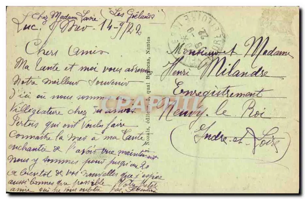 LUC-sur-MER (Calvados) — Clair de lune — Bazar Tellier, n°24 - Verso