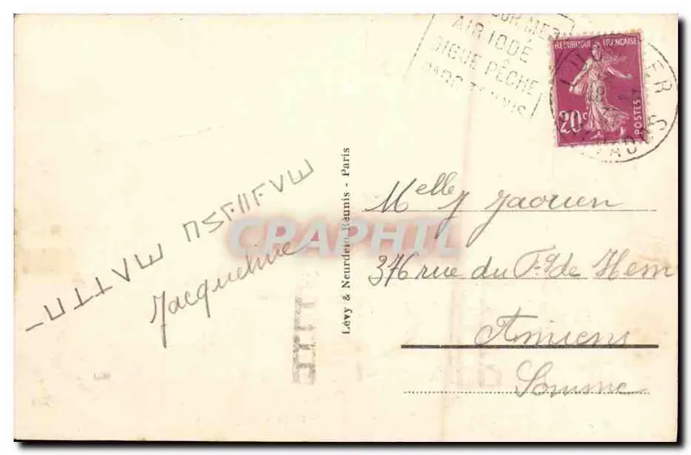 LUC-sur-MER — La Plage à marée basse — éditeur A.R.B. n°29 - Verso