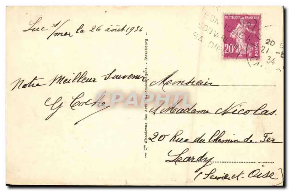 LUC-sur-MER - Retour du flot — éditeur A.H. n°66 - Verso