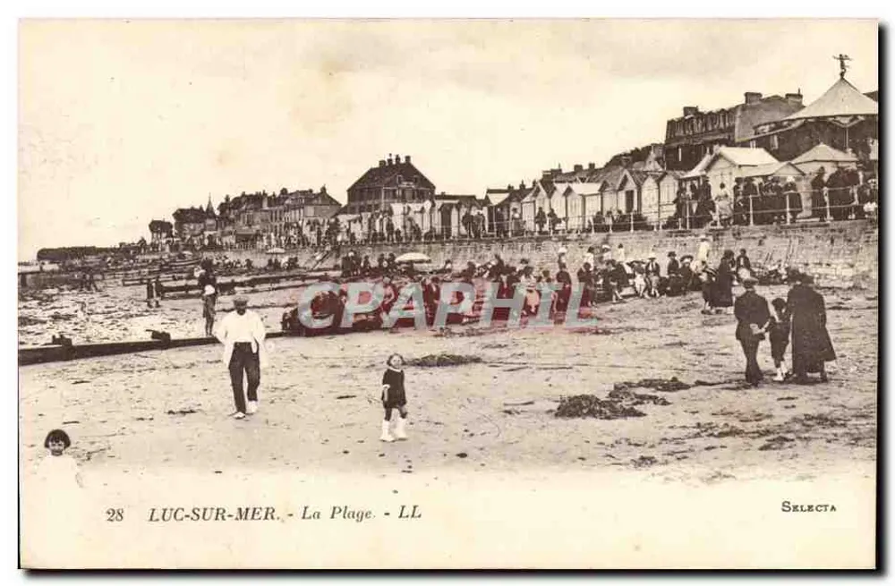 Luc-sur-Mer — A Praia — Selecta LL n°28 - Frente
