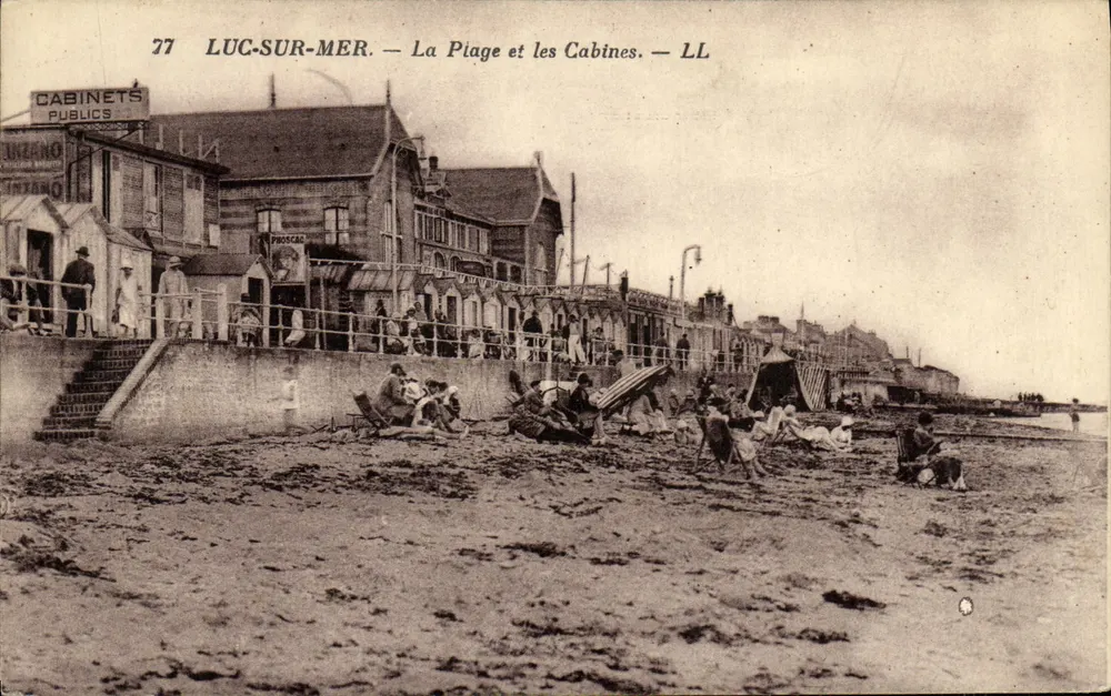 Luc-sur-Mer — A Praia e as Cabines — LL - Frente