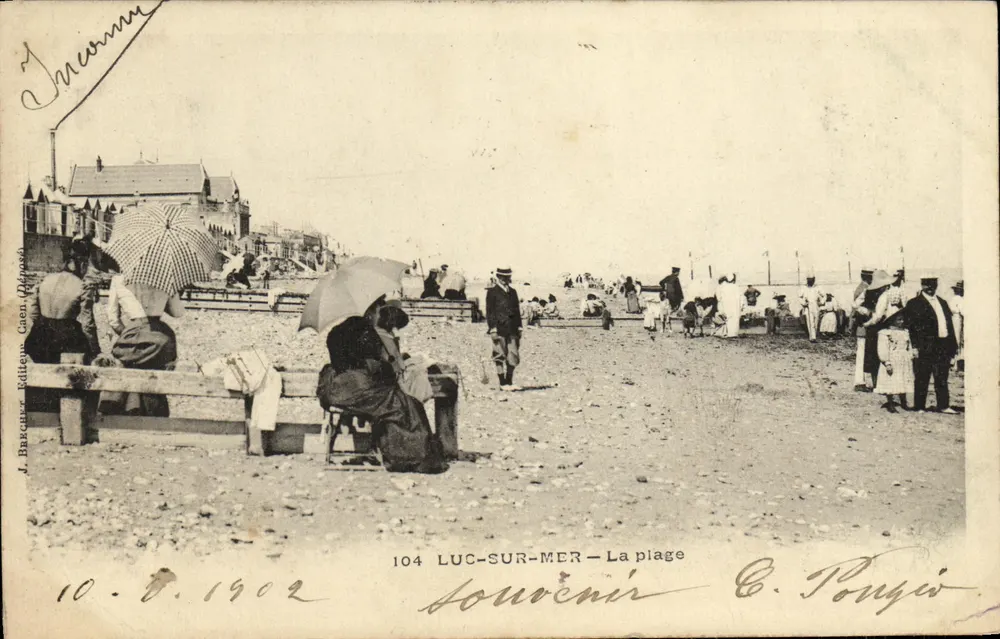 Luc-sur-Mer — A praia — J. Bérenger, Editora, Caen (n° 104) - Frente