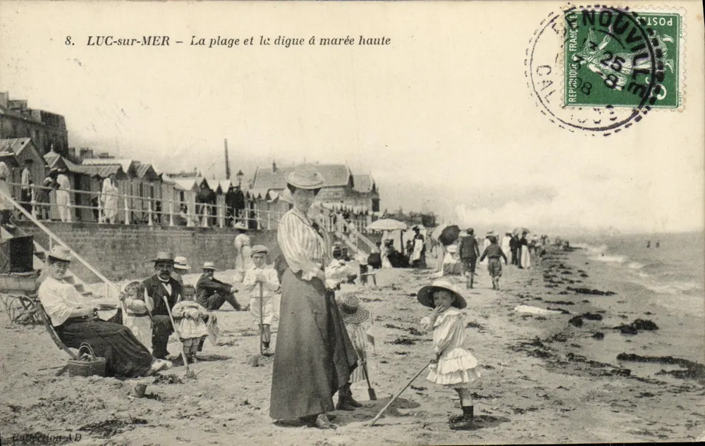 LUC-sur-MER — Der Strand und der Deich bei Ebbe — Sammlung AD - Vorderseite