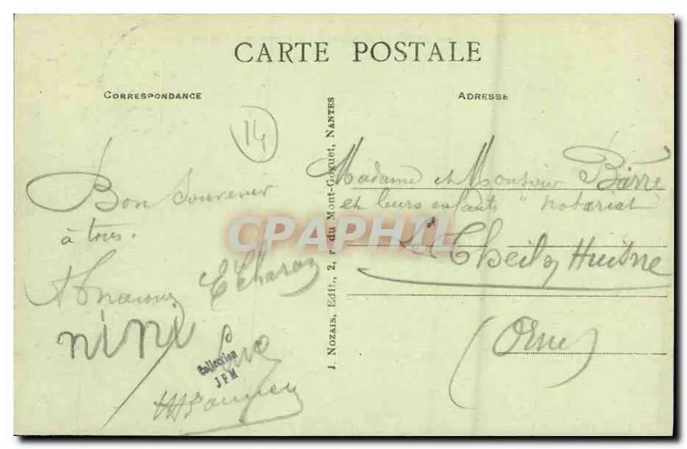 UC-sur-MER (Calvados) - La Pesca de Langostas — J. Nozias, editor, n°15 - Reverso