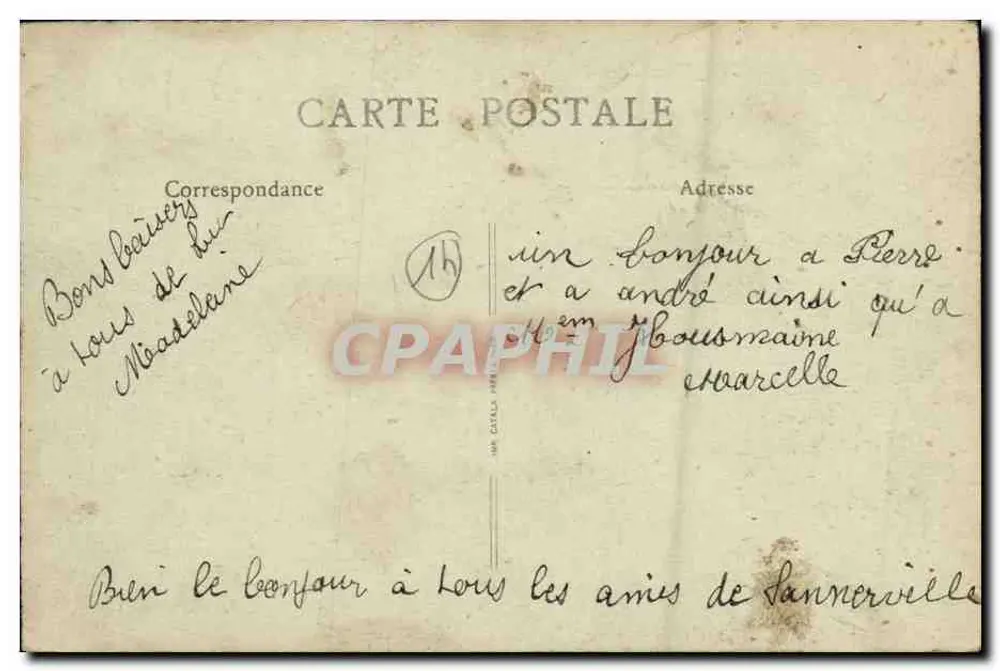 Luc-sur-Mer (Calvados) — Ansicht der Garnelenfischer — Quiees, Bazar Paris-Bijou - Rückseite