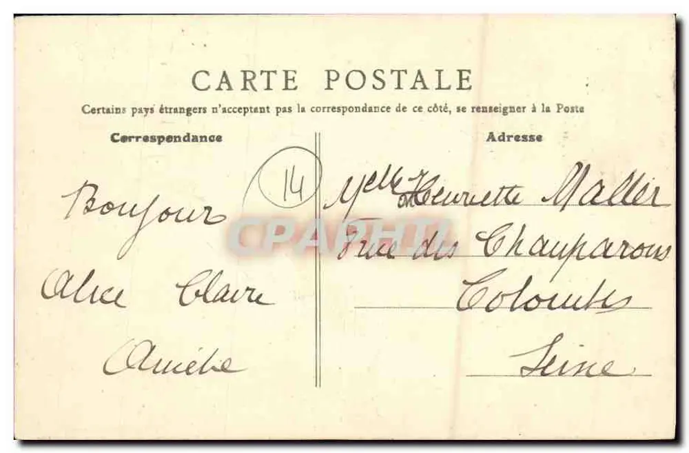 Luc-sur-Mer (Calvados) — Die See steigt! aber sie weichen noch nicht zurück — Verlag C. P. P. (n°38) - Rückseite