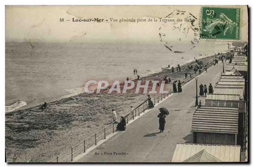 Luc-sur-Mer — Allgemeiner Blick vom Terrace der Bains — Am « Petit Paradis » — Verlag nicht sichtbar, n° 48 - Vorderseite