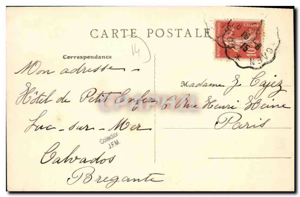 Luc-sur-Mer (Calvados) — Rue de la Mer (1ère vue) — B.F., Parijs - Achterkant