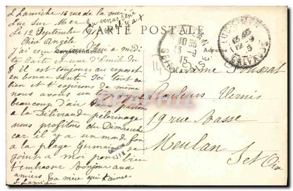 Luc-sur-Mer (Calvados) — Rue du Grand-Orient — B.F., PARIS - Rückseite