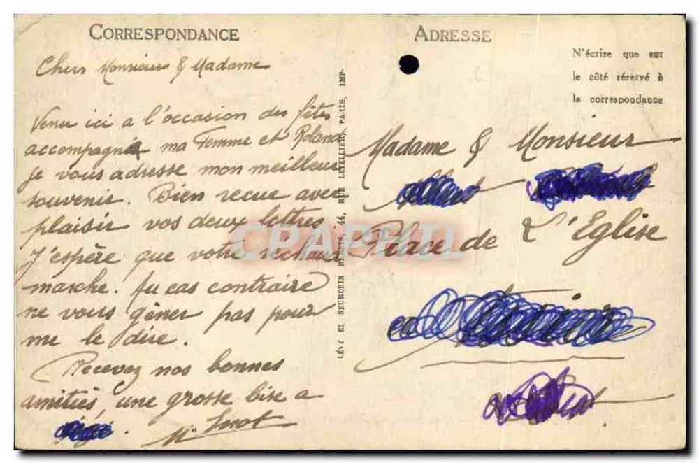 Luc-sur-Mer — Quartier des Champs-Élysées — éditeur ND, n° 42 - Verso