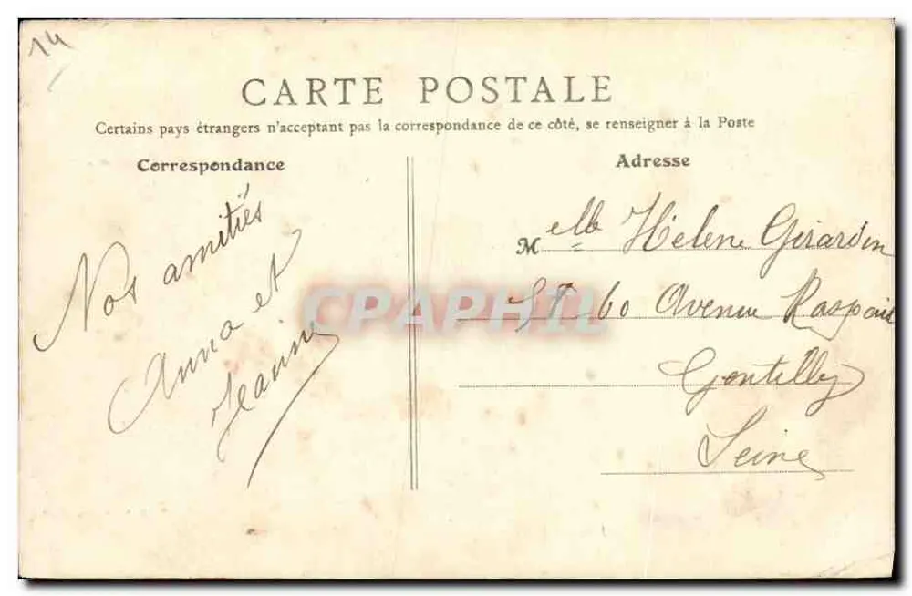 Luc-sur-Mer — Cruzeiro da Estação — B.F., Paris - Verso