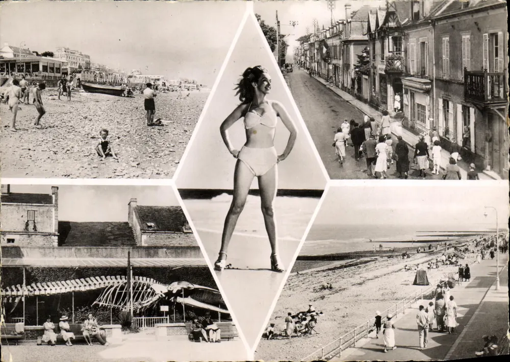 Luc-sur-Mer — vista panorâmica e mulher em maiô — Cie des Arts Photomécaniques - Frente
