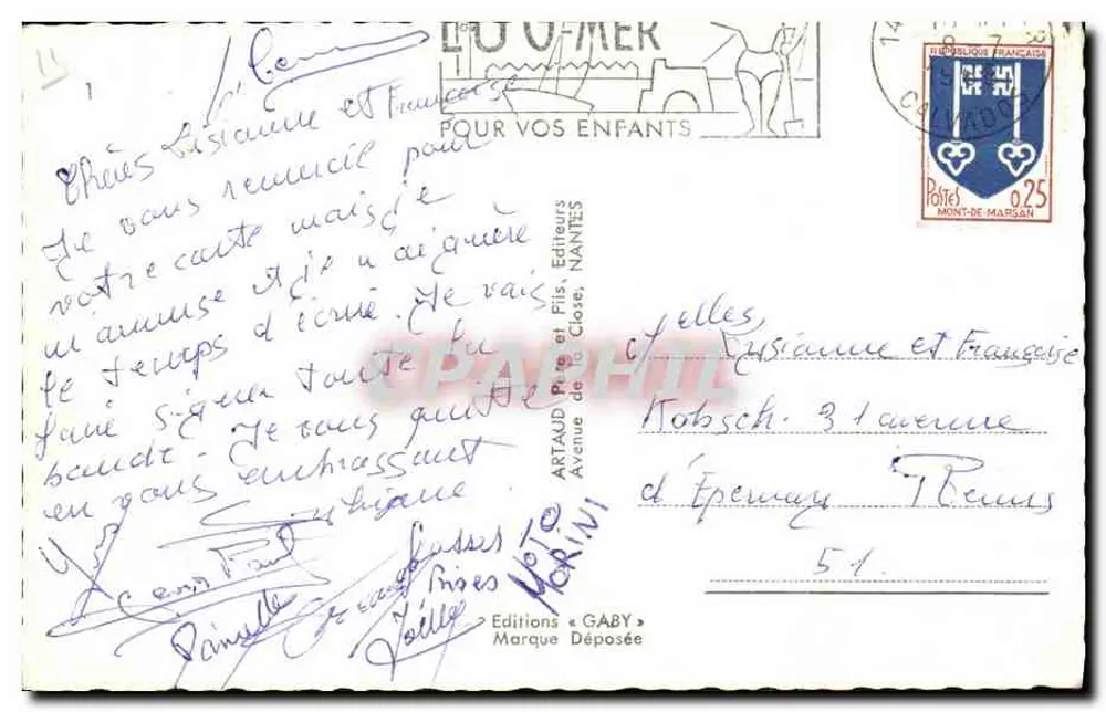 Luc-sur-Mer — vista panorâmica — Edições Pierre et Fils, Nantes - Verso