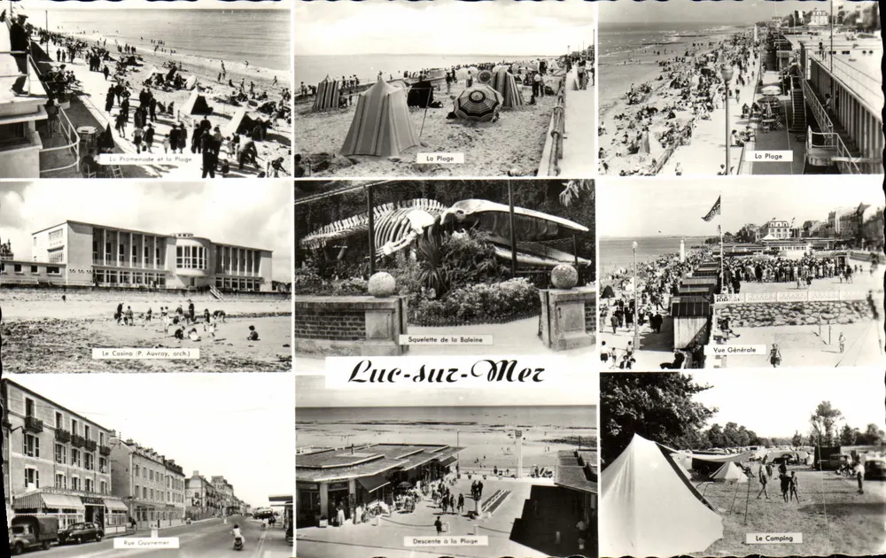 Luc-sur-Mer — Vista panorâmica da praia e do cassino — Ciné des Arts, Paris - Frente