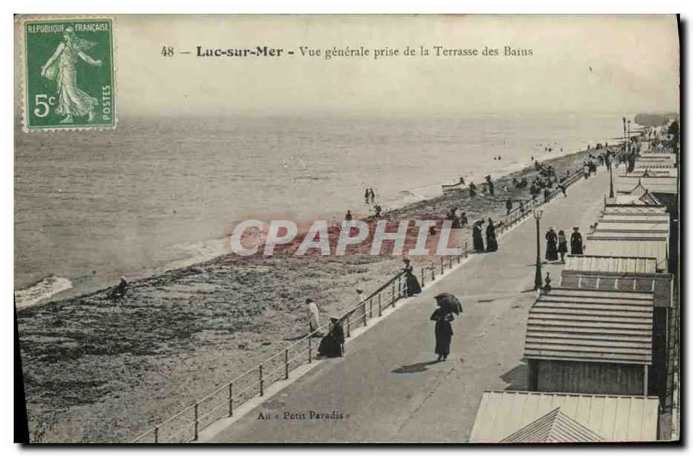 Luc-sur-Mer — Allgemeiner Blick vom Terrace des Bains — am « Portis Paradis » — Verleger nicht sichtbar - Vorderseite