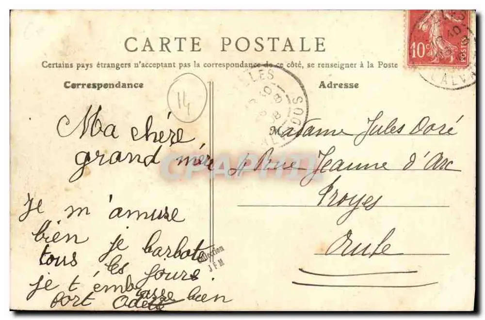Asnelles (Calvados) — La Digue en de Villas — B. F., Parijs - Achterkant
