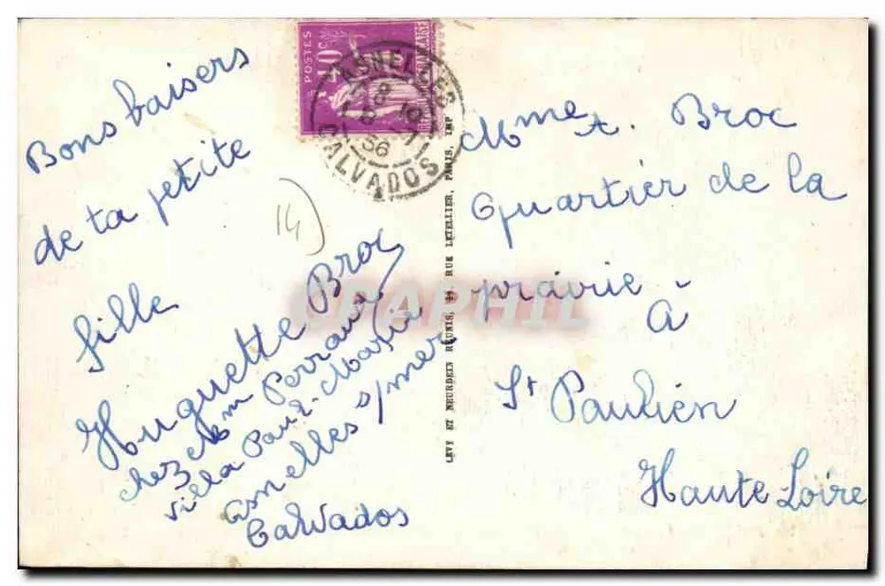 Asnelles-la-Belle-Plage — Die Villen auf der Digue, die Belle Plage — L.L. - Rückseite