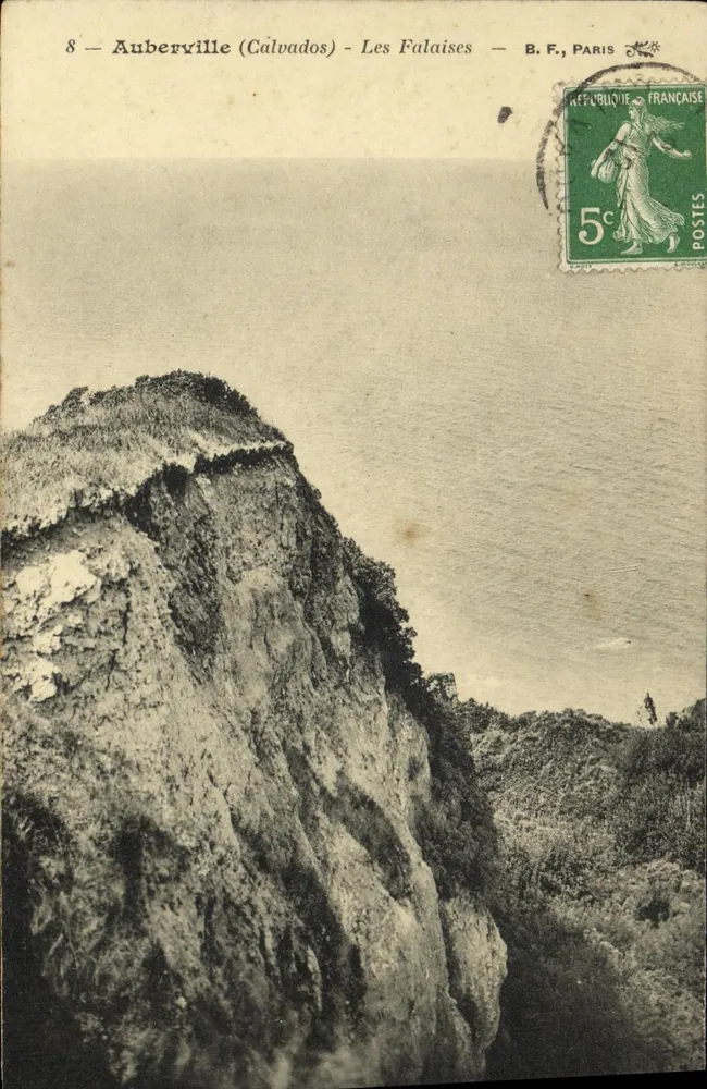Auberville (Calvados) — Las Falaises — B.F., París - Anverso