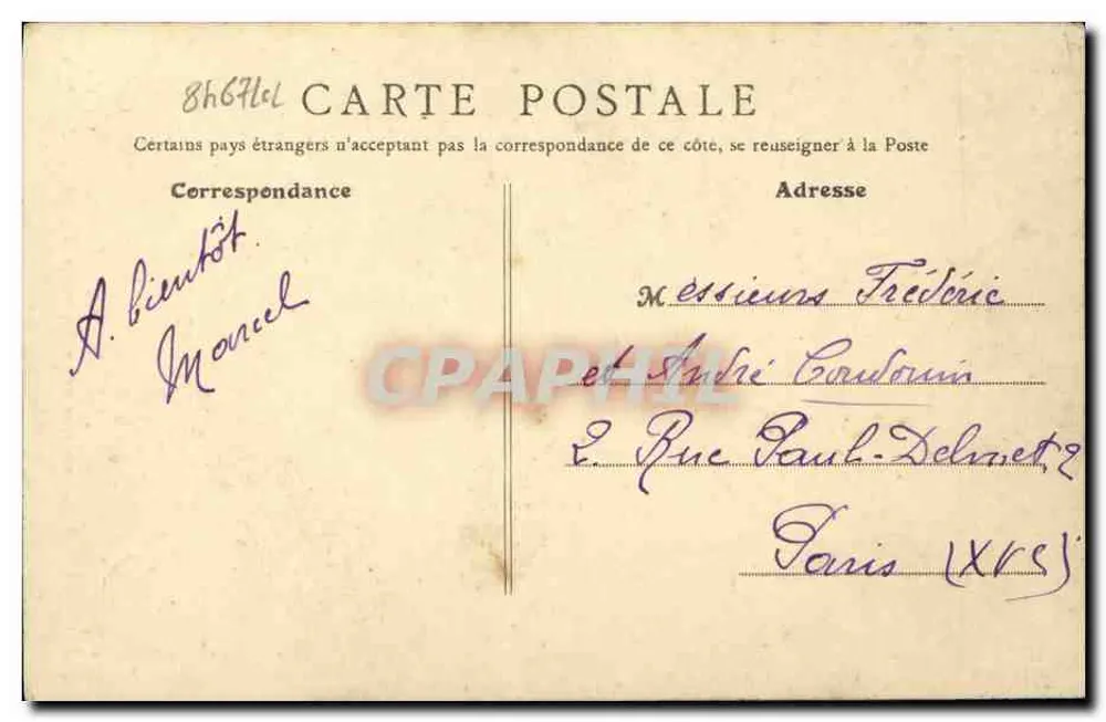 Auberville (Calvados) — Las Falaises — B.F., París - Reverso