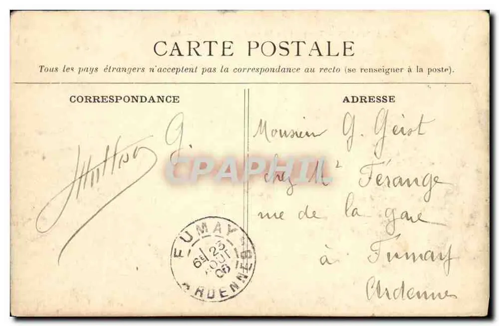 Asnelles — Tempête du 30 septembre 1905 — La digue inondée - Verso
