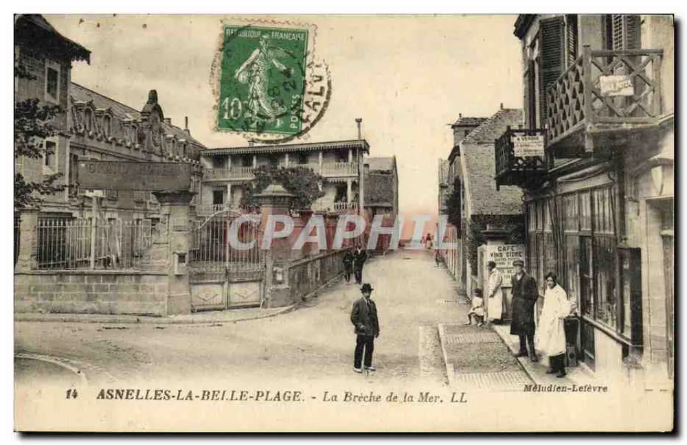 Asnelles-la-Belle-Plage — La Brèche de la Mer — Méludien-Lefèvre, n°14 - Recto