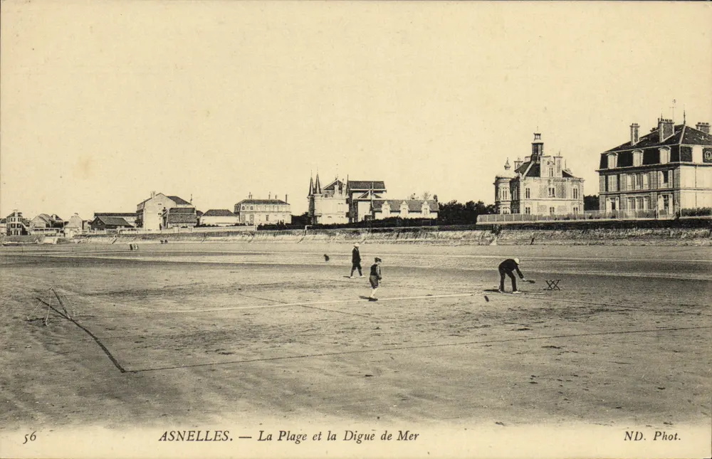 Asnelles — A Praia e a Digue de Mar — ND. Fot. n°56 - Frente