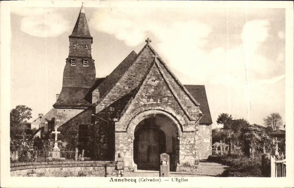 Annebecq (Calvados) — A Igreja — Edição Ségro M. M. L. em Vire - Frente