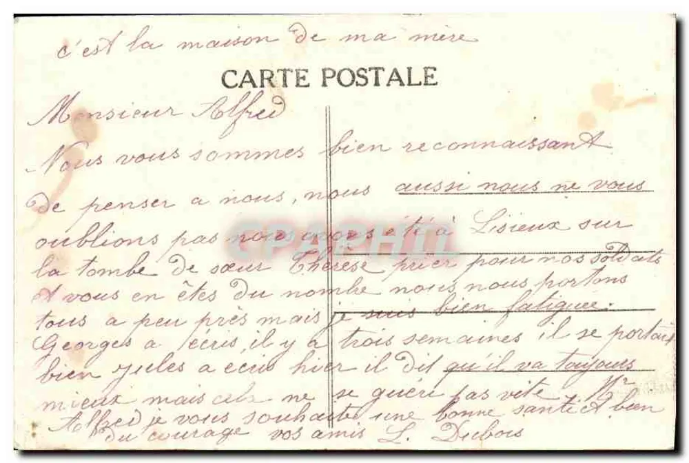 Ammeville (Calvados) — Maison G. Petit — Lebensmittelgeschäft, Getreidegeschäft, Café, Tabakladen - Rückseite