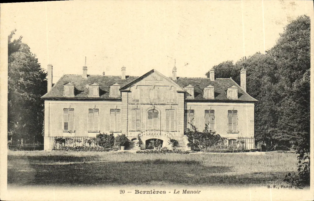Bernières - Le Manoir — vista do manor — B. F., Paris, n° 20 - Frente