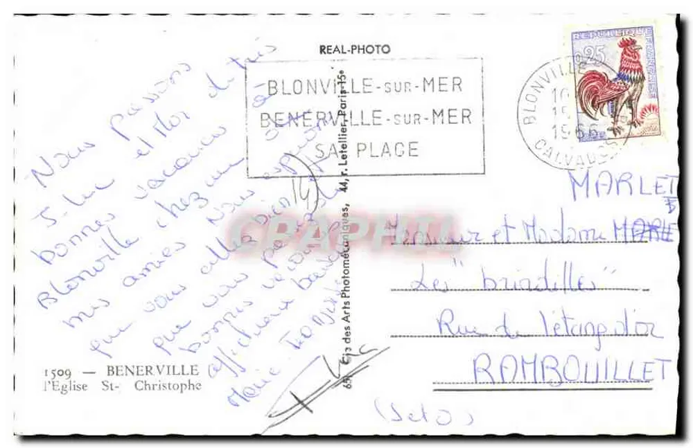 बेनेरविल्ले-सर-मर के चर्च सेंट-क्रिस्टोफ़ - इमारत और कैल्वेरी के दृश्य - कैप - पीछे
