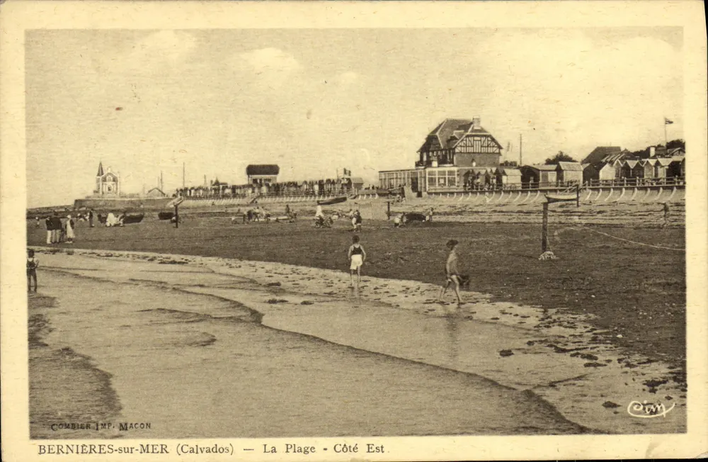 Bernières-sur-Mer (Calvados) — A Praia — Lado Leste — Combier Imp. Macon - Frente