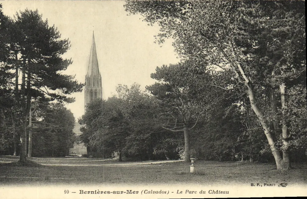 Bernières-sur-Mer (Calvados) — O Parque do Castelo — B. F., PARIS, n°40 - Frente