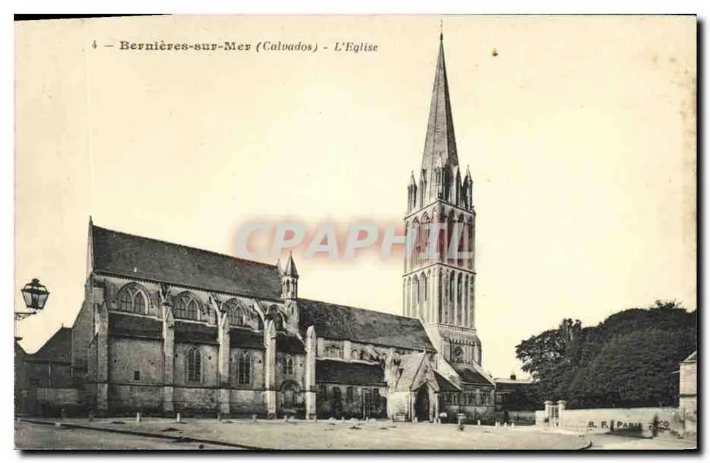 Bernières-sur-Mer (Calvados) - A Igreja — B.F. Paris n°223 - Frente