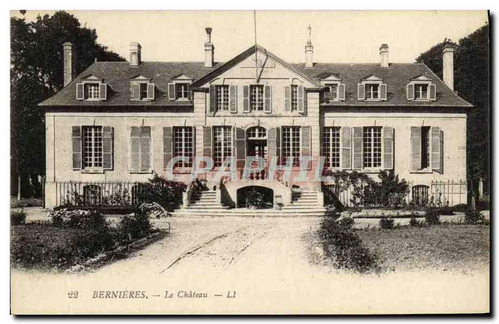 Bernières — O Castelo — editor Lévy Fils em Paris, n° 22 - Frente