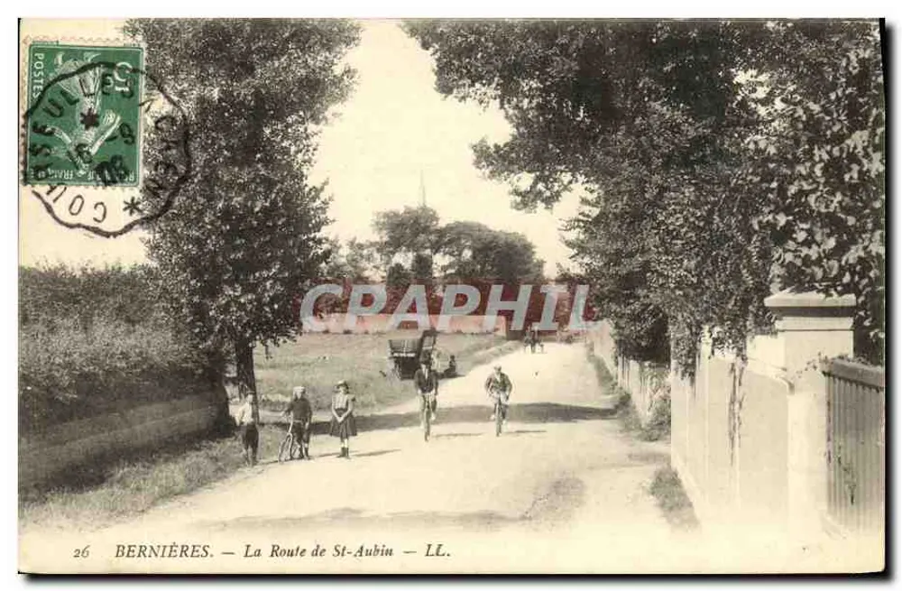 Bernières — A Rua de St-Aubin — LL. - Frente