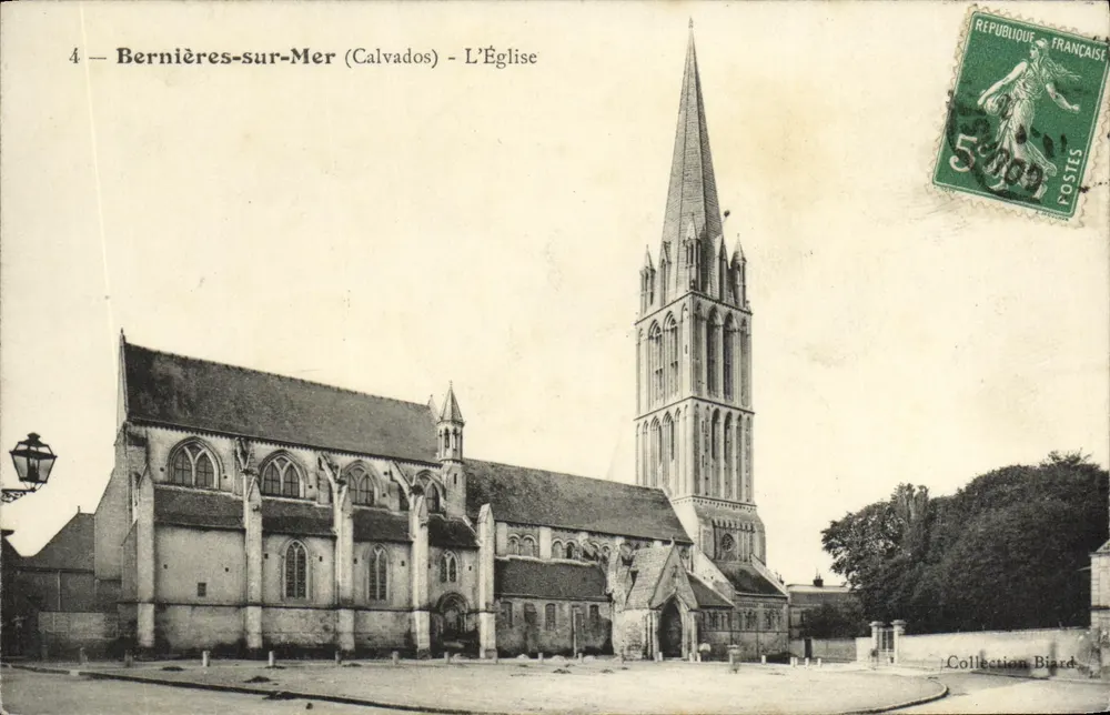 Bernières-sur-Mer (Calvados) - A Igreja — Coleção Biard - Frente