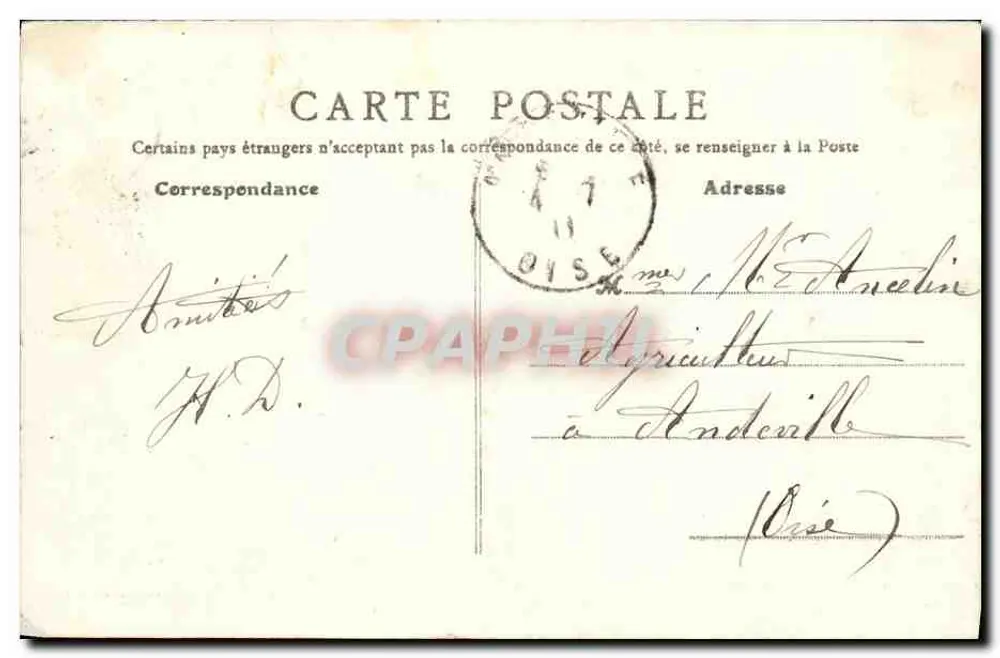 Bernières-sur-Mer (Calvados) - A Igreja — Coleção Biard - Verso