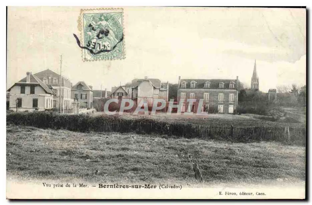 Vue prise de la Mer — Bernières-sur-Mer (Calvados) — E. Férón, éditeur, Caen. - Frente