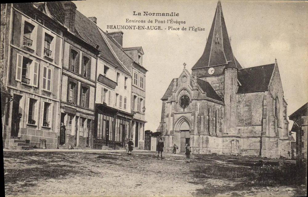 Beaumont-en-Auge — Place de l'Église — La Normandie, Édition « Modern-Papeterie » - Vorderseite