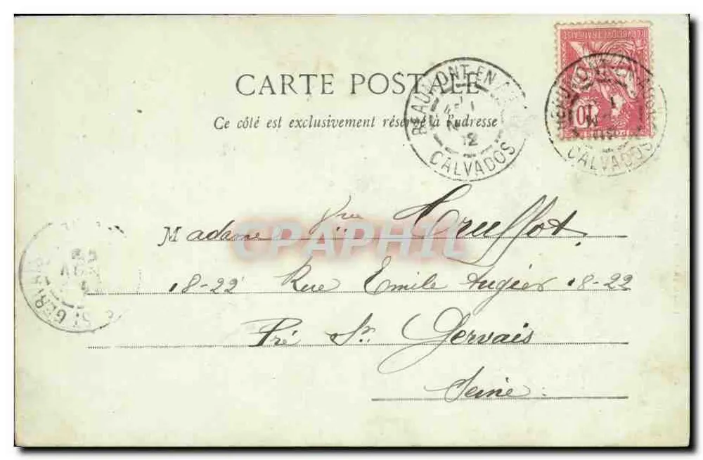 Beaumont-en-Auge (Calvados) — Ansicht des Rathauses — Fillion, phot.-edit., Lisieux - Rückseite