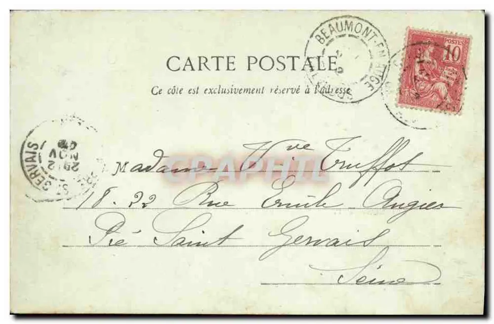 Beaumont-en-Auge (Calvados) — Uma Rua — Filtan, fot. edit., Lisieux - Verso