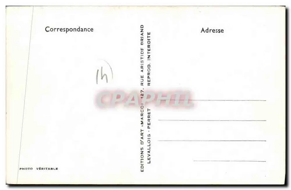 Honville-Calvados — Avenue des Chasses — Éditions d'Art 'Marcon' Perret - Verso