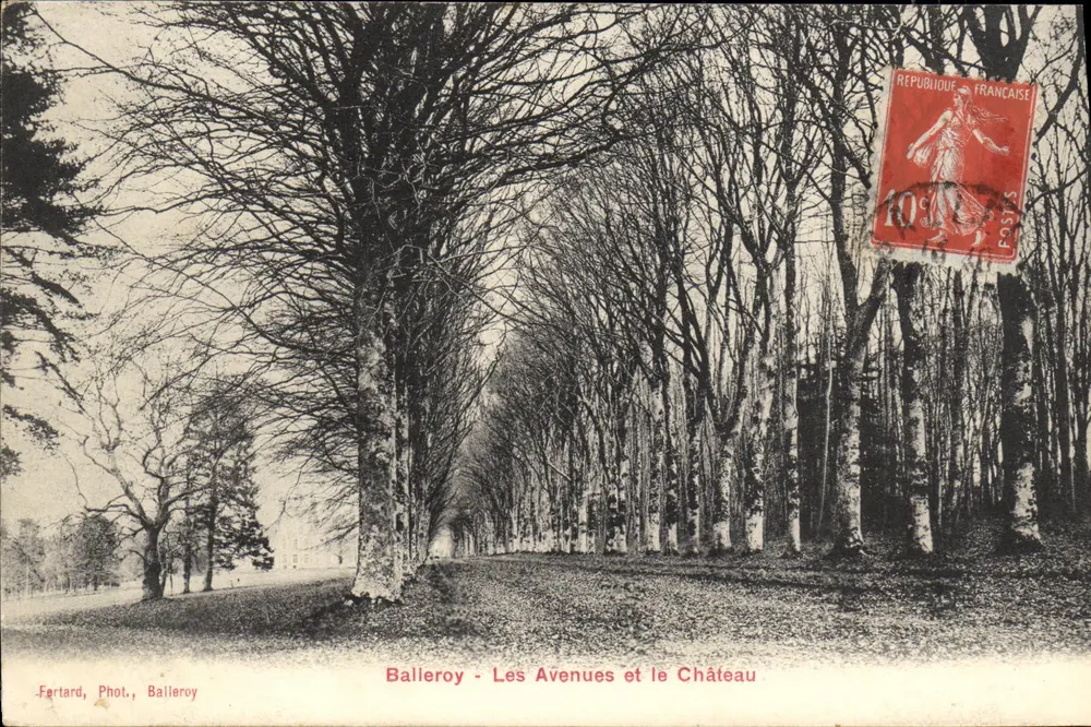 Balleroy — Die Avenuen und das Schloss — Fartard Phot, Balleroy - Vorderseite