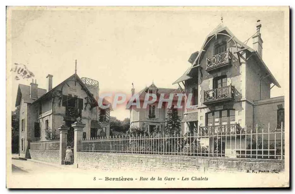 Bernières - Rue de la Gare - Les Chalets — B. R., Paris - Frente