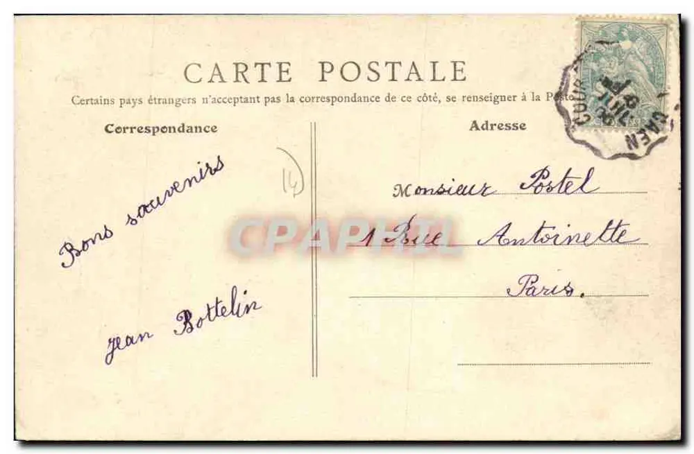 Bernières - Rue de la Gare - Les Chalets — B. R., Paris - Verso