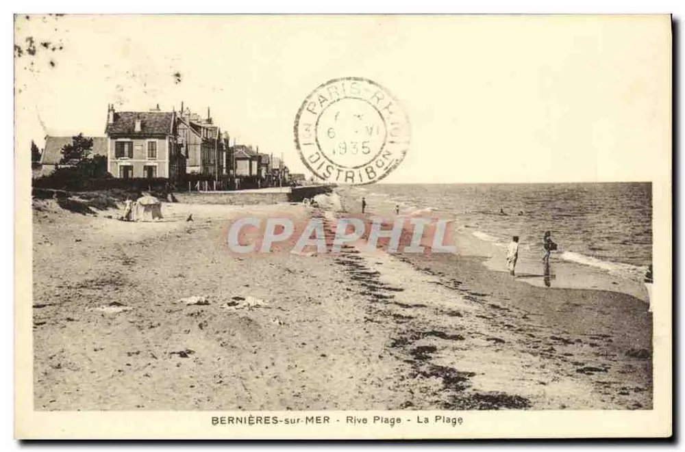 Bernières-sur-Mer — Rive Plage — A Praia — C. Hue, Editor - Frente