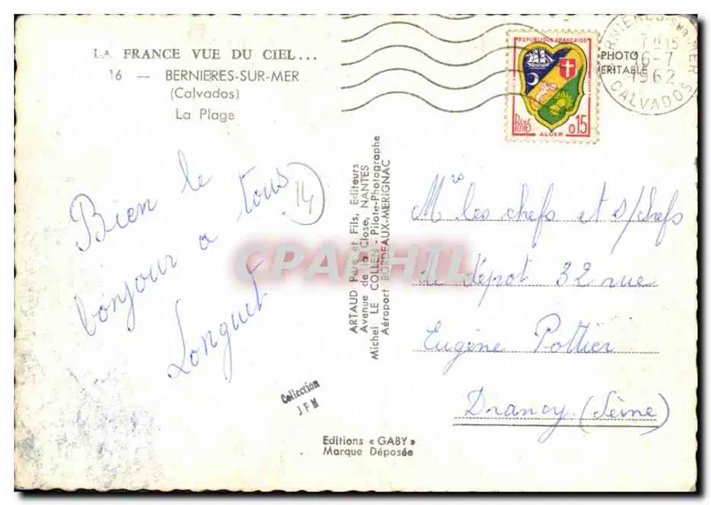 Bernières-sur-Mer — A Praia — Éditions Gaby - Verso