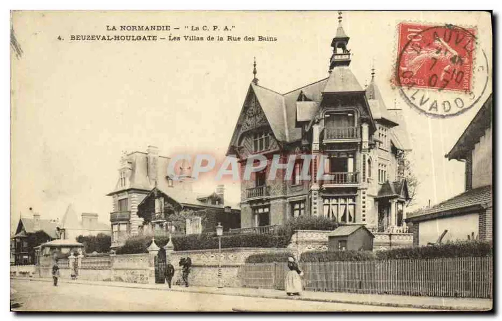 Beuzeval-Houlgate — Die Villas der Rue des Bains — Die C.P.A. - Vorderseite