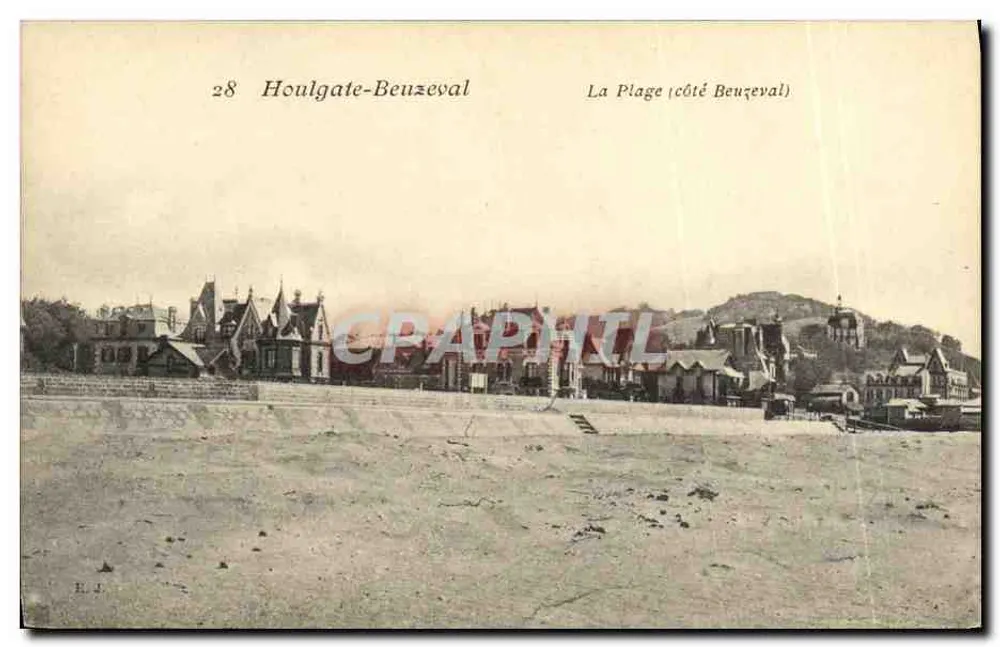 Houlgate-Beuzeval — A Praia (lado Beuzeval) — E.J. n°28 - Frente